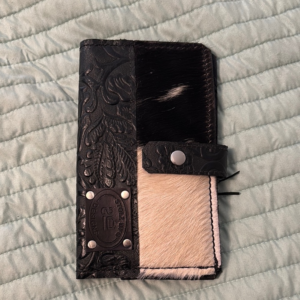 Black and White Leather Wallet